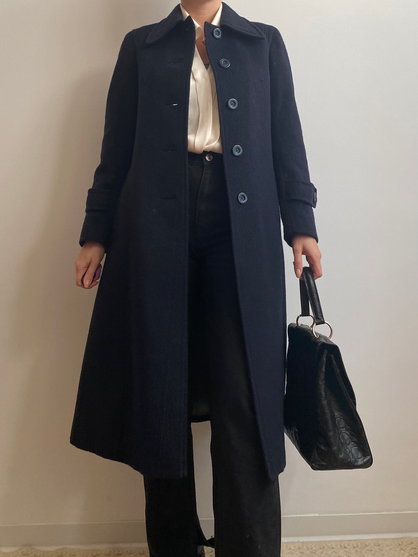 Cappotto loden blu