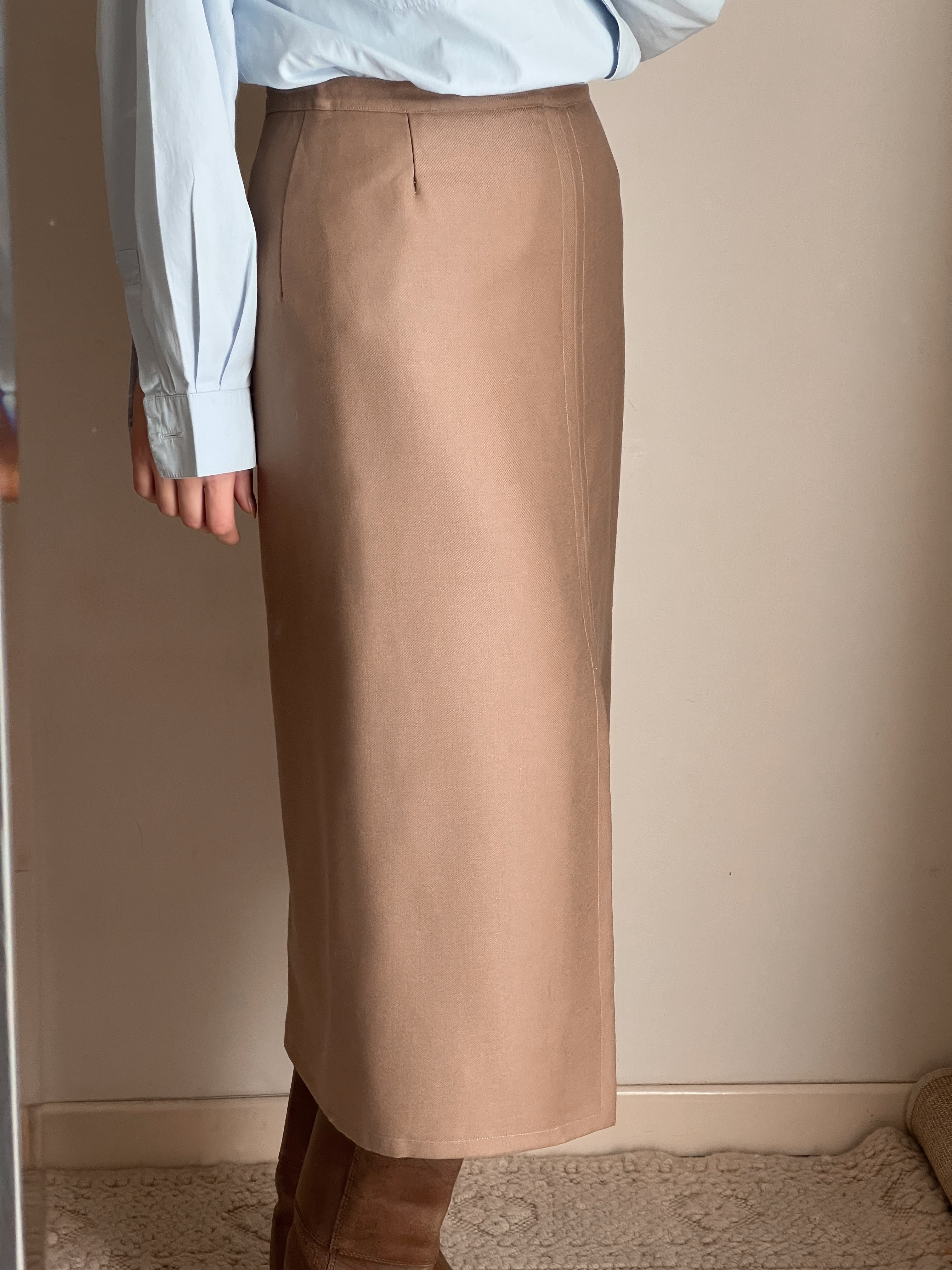 Gonna sartoriale in lana