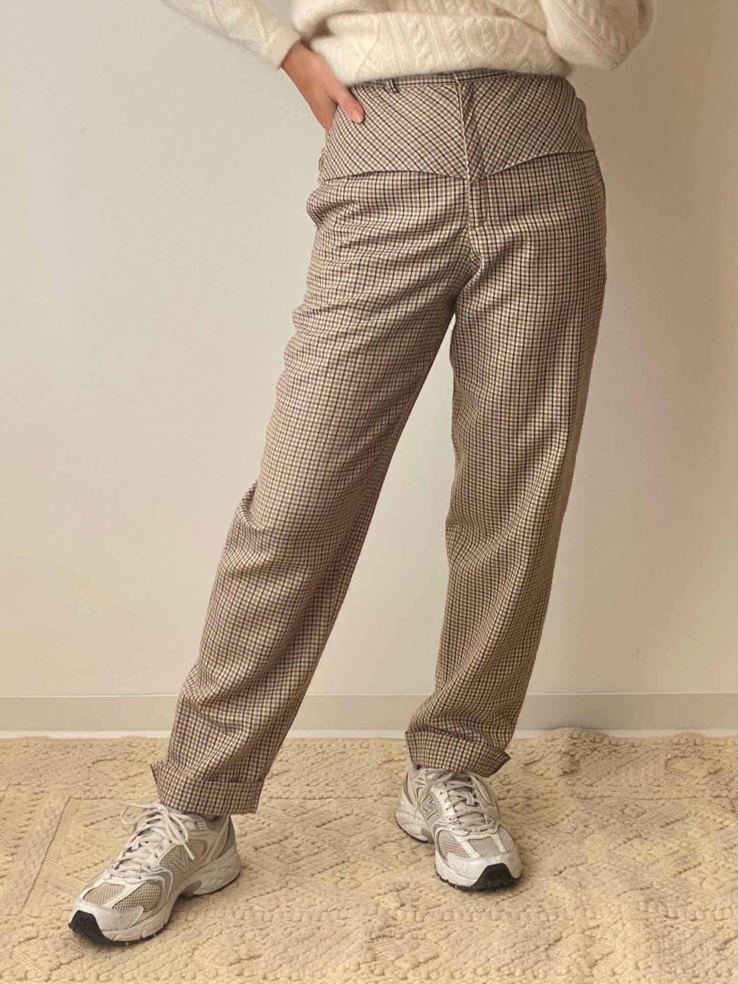 Pantaloni a quadretti vintage