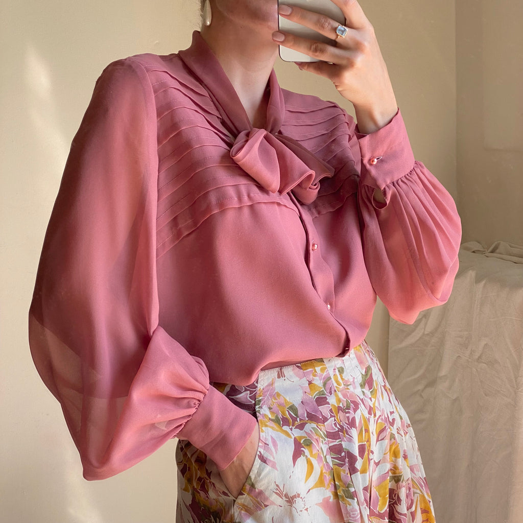 Camicia vintage color malva