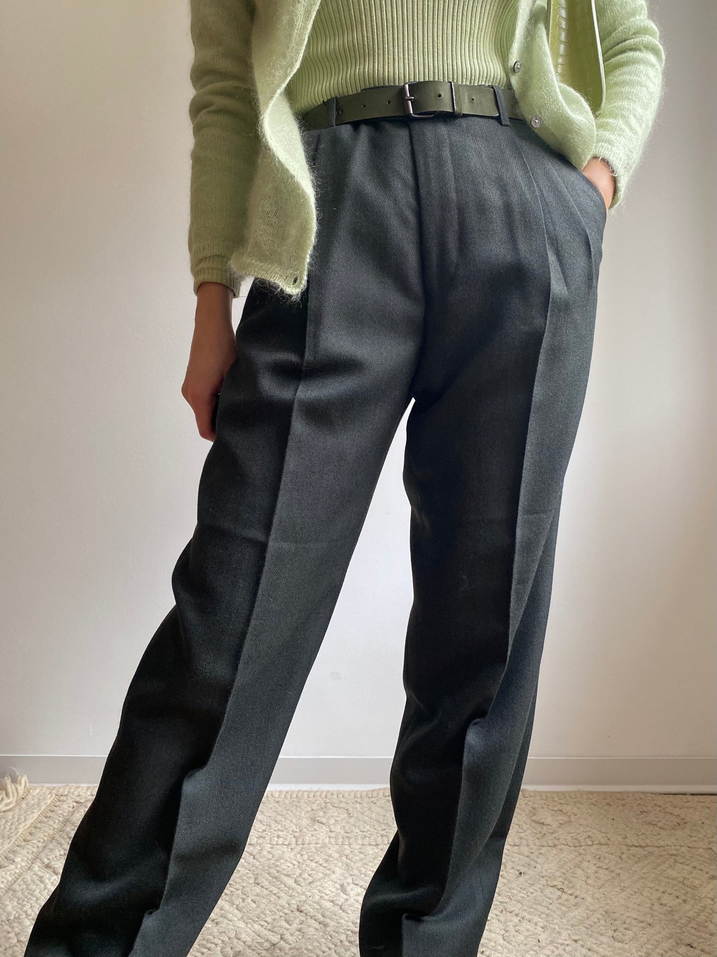 Pantaloni sartoriali verdi