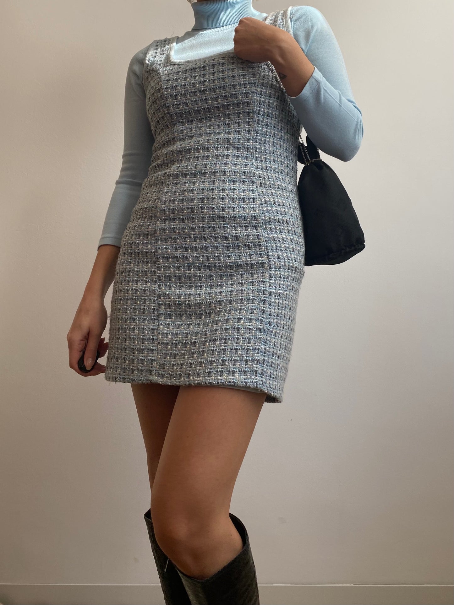 Mini dress in tweed