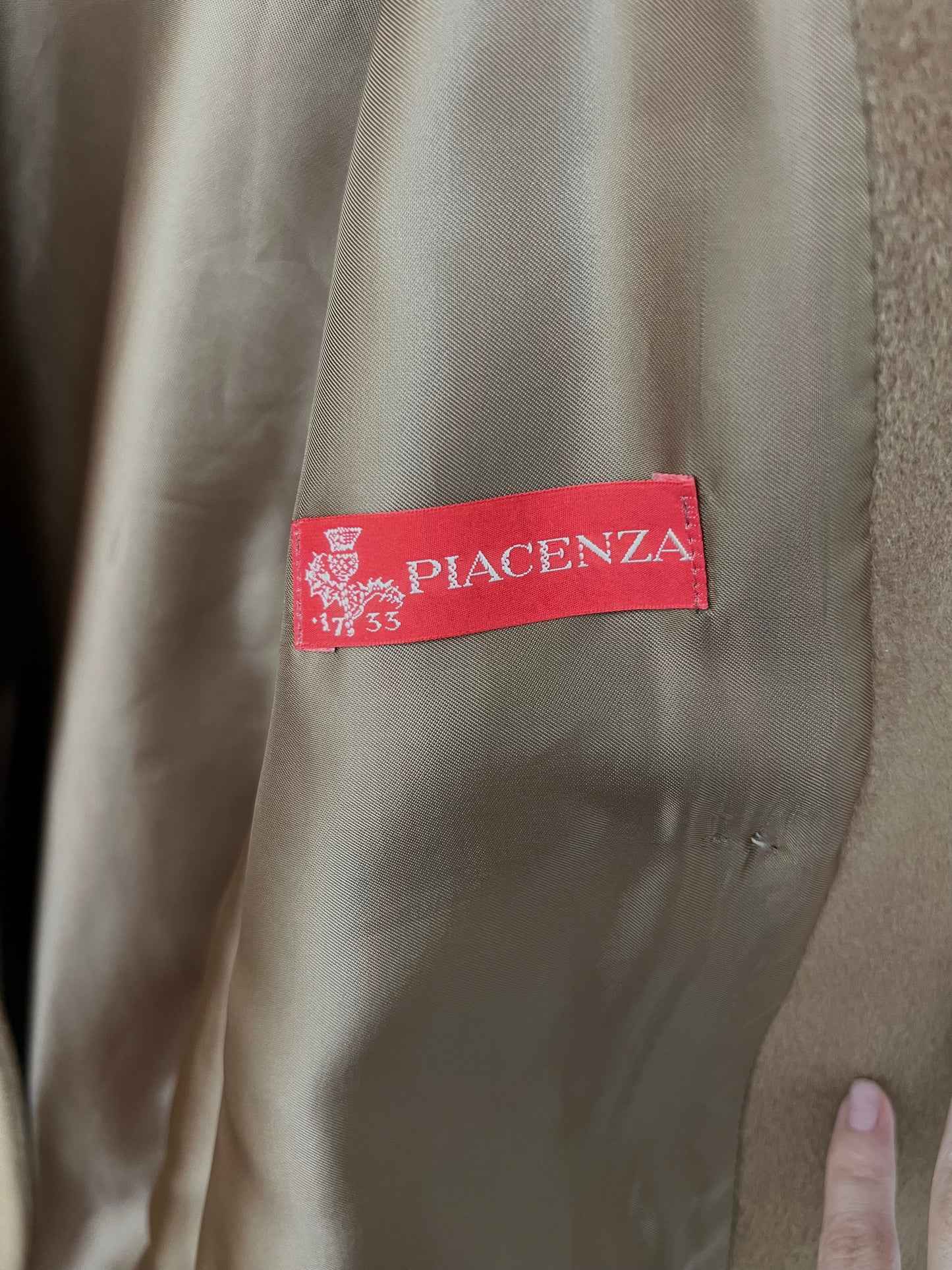 Piacenza wool and cashmere camel coat