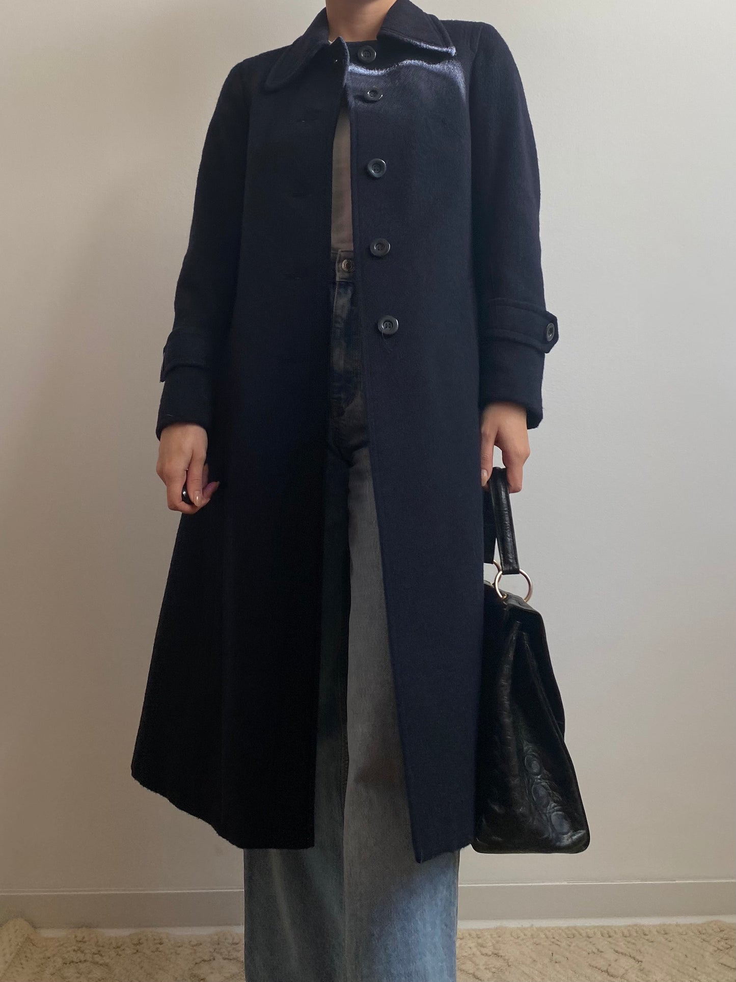 Cappotto loden blu