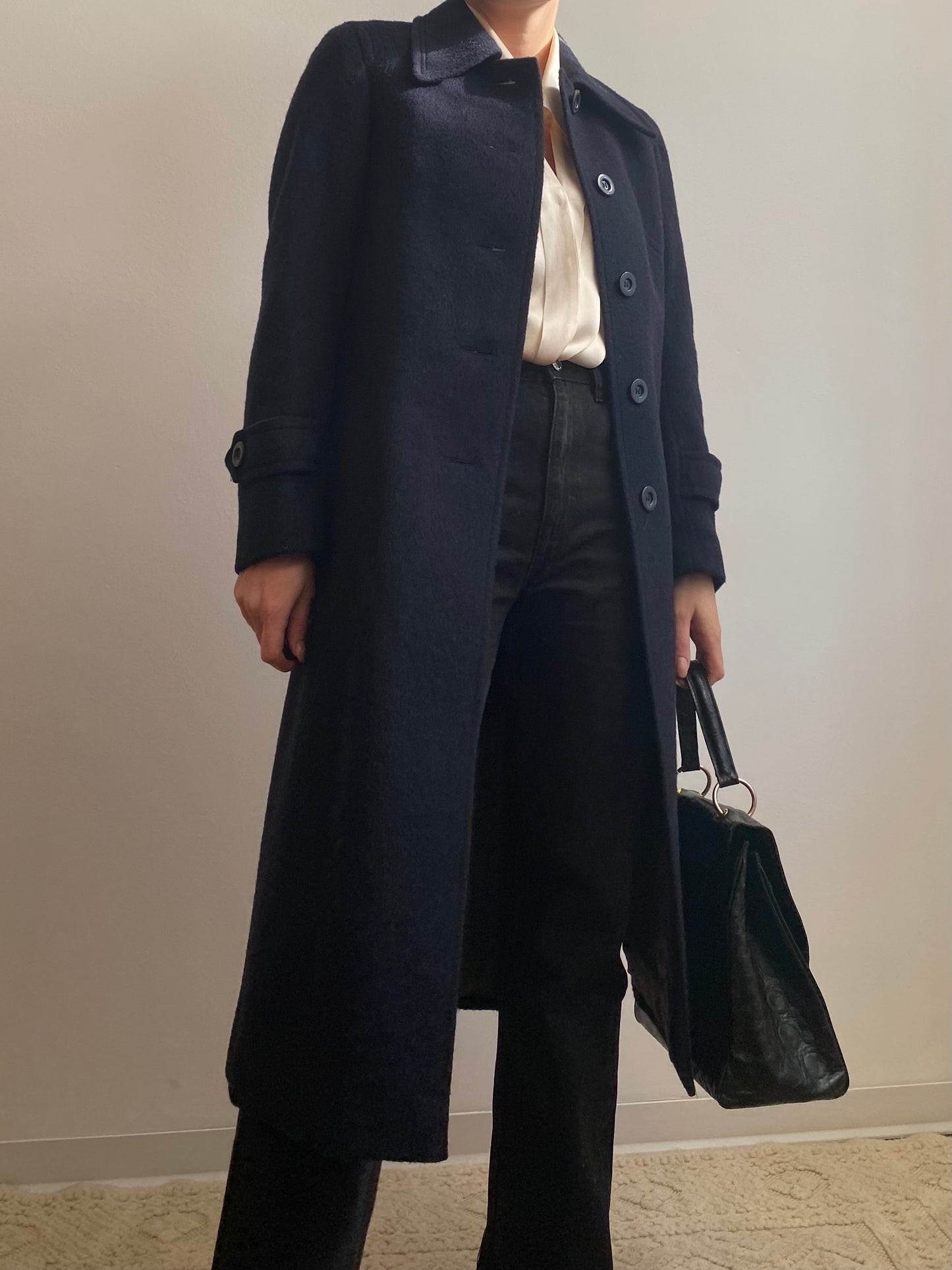 Cappotto loden blu