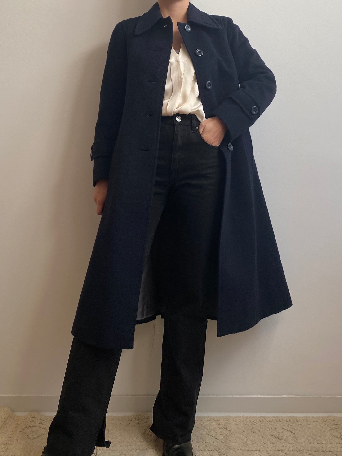 Cappotto loden blu