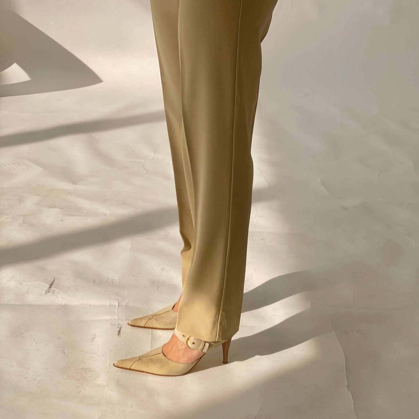 Pantaloni sartoriali beige