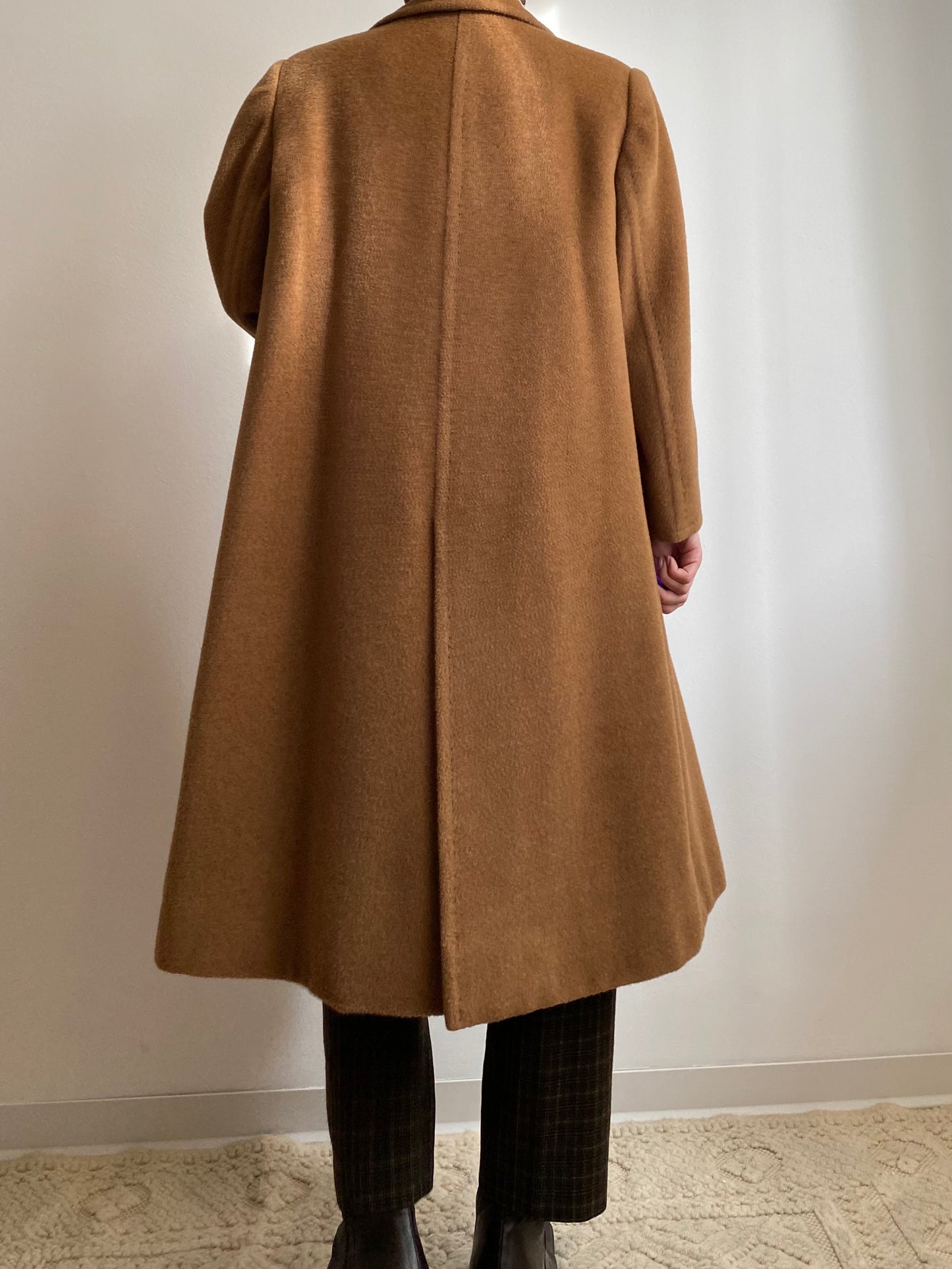 Cappotto doppiopetto cammello