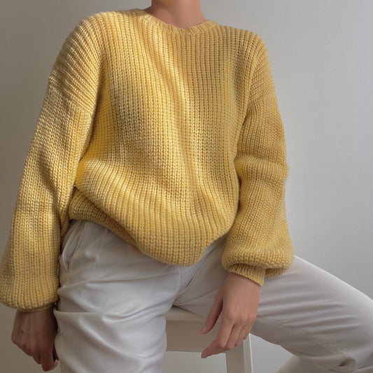 Maglione in lana giallo