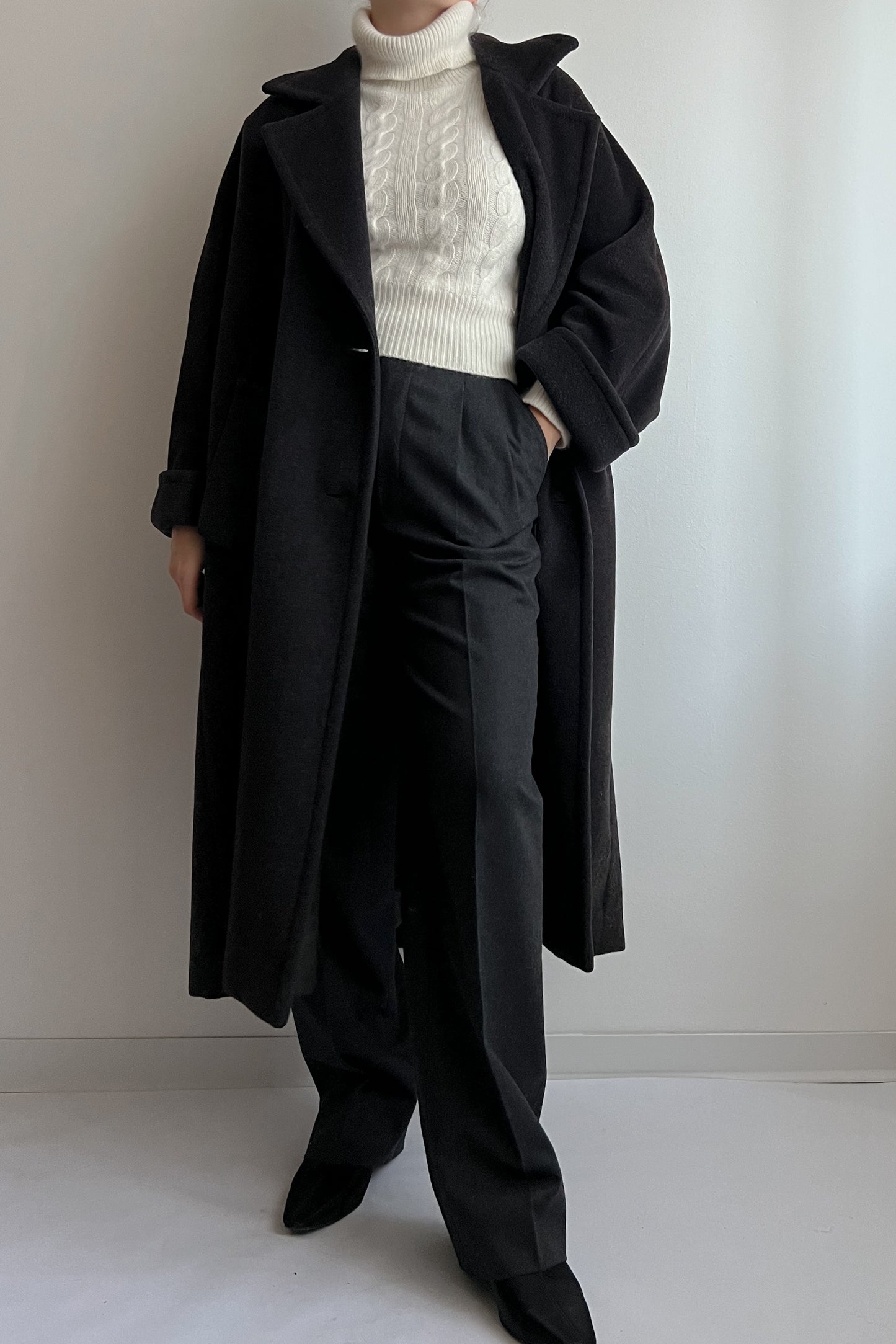 Marina Rinaldi wool and cashmere grey long coat