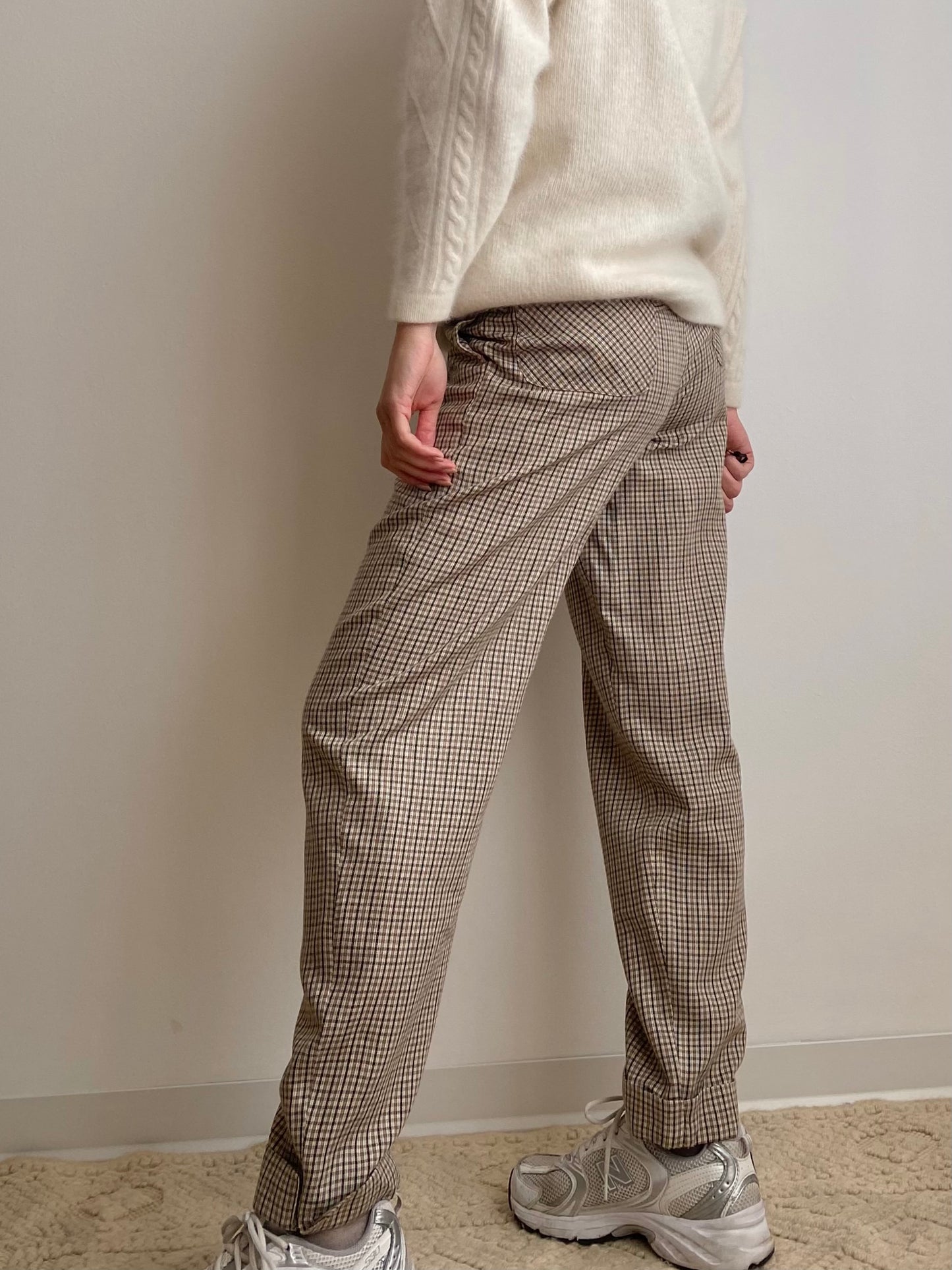 Pantaloni a quadretti vintage