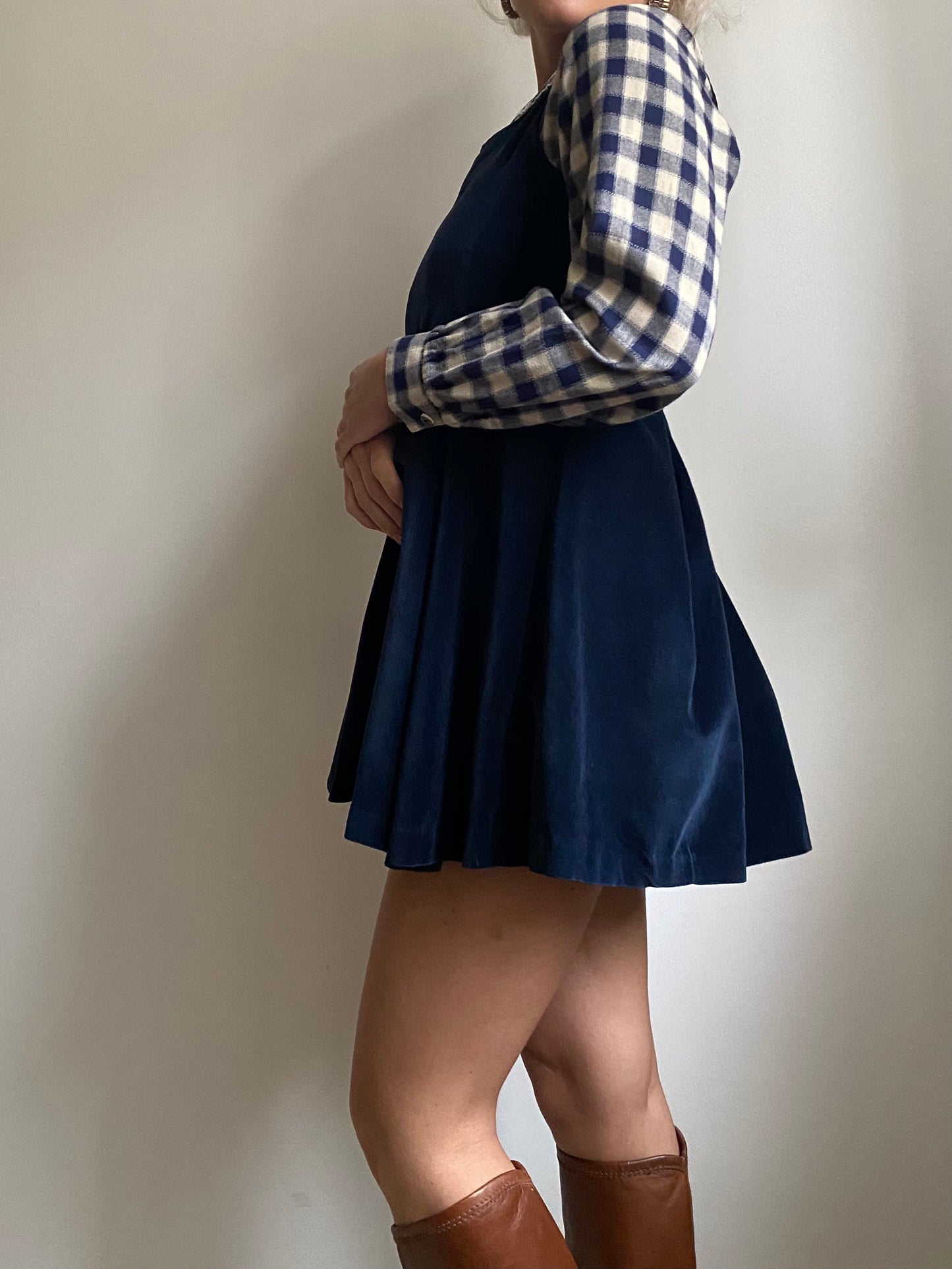 Mini dress in velluto