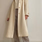 Cappotto in pura lana panna
